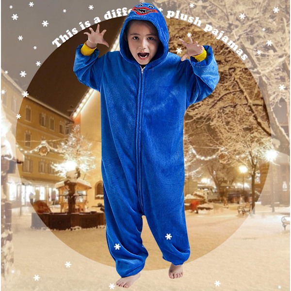 Barn/Unisex Fancy Dress Djurdräkt Onesie Pyjamas Jumpsuit Cosplay Kigurumi Jul Halloween Maskerad Vallmo 140