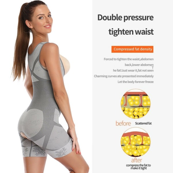 Full Body Shaper Slimming Shapewear Magkontroll Underkläder Beige SM