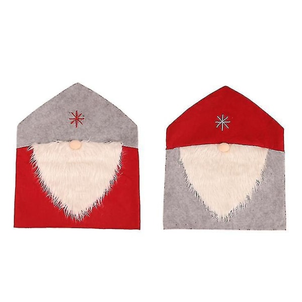 Set av 2 stycken jultomte Red Hat cover dekoration julhem restaurangdekorationer