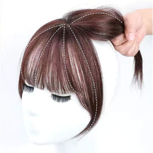 Clip In Hair 3d Air Bangs Naturlig Svart Rak Snygg Rak Syntetiskt hårsmör Frings Bangs For Women (svart)