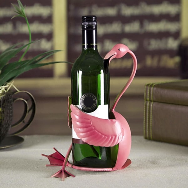 Flamingo vinställ Järn Innovativ vinhållare för bardisk Köksdekoration