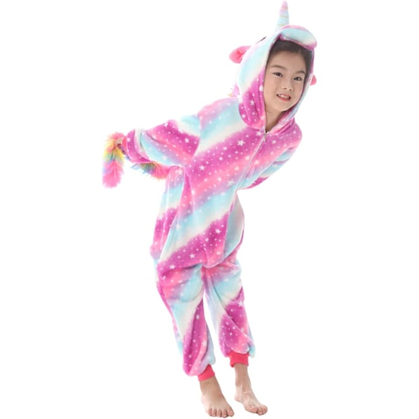 Lasten/Unisex Hieno Pukeutumis Eläin Asun Onesie Yöasu Pyjama Haalari Cosplay Kigurumi Joulu Halloween Hieno Pukeutumis A-rosestarry 130