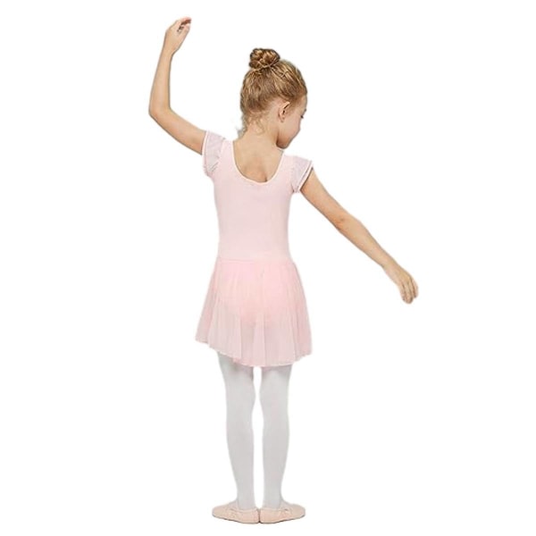 Toddler Flickor Balett Kl?nningar Leotards med kjol Danskl?nning Ballerina Tutu Outfit rosa 120cm Cherry