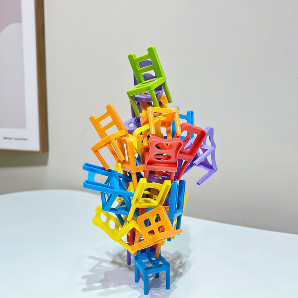 Barns pedagogiska stapelstol leksakspall Jenga förälder-barn interaktivt spel 24 stycken 24 pieces