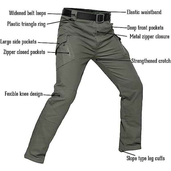 Assault Tactical Pants f?r m?n L?ttviktsbyxor i bomull utomhus milit?ra stridslastbyxor