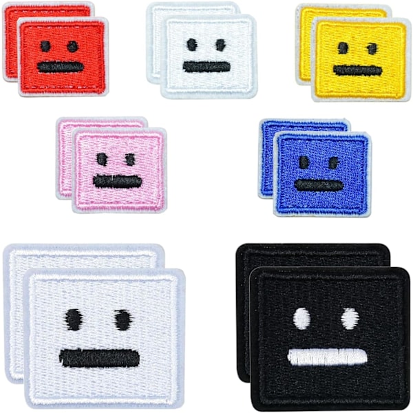 14 pcs heat-sealed patches emoji patches sewing patches appliqués for clothes jeans vests t-shirt bags hat