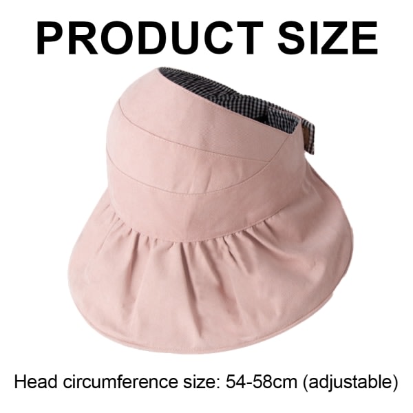 54-58cm hatt omkrets justerbar sommartom topphatt Cherry blossom powder