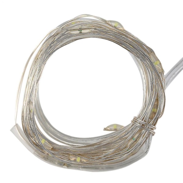 5m 50 Led 3aa Batteri Silver Wire String Light Fairy Lamp Dekorativ Light