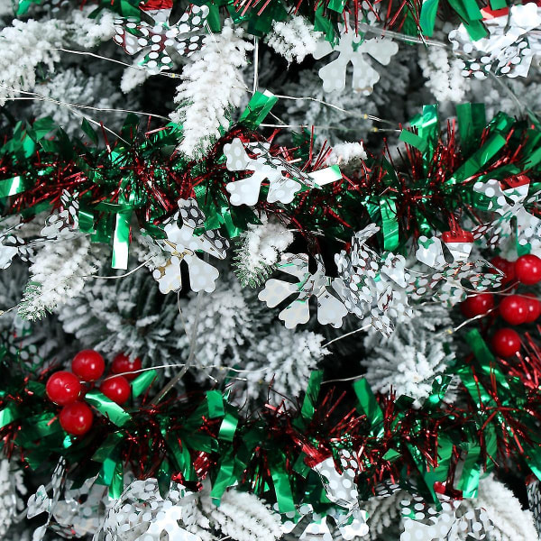 Julgransfärgat bandprydnad God juldekoration för hemmet 2022 Xmas Navidad Natal Noel Presenter nyår 2023