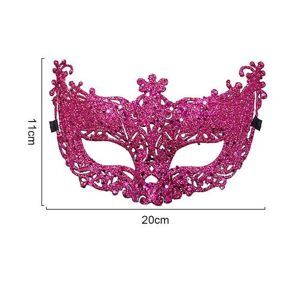 Lyxmask – Damernas fantastiska maskeradmask –– blå + rosaröd