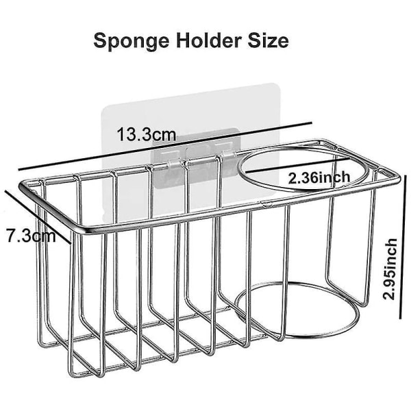 Ny Diskb?nk Organizer-svamph?llare kompatibel med k?k, borsth?llare, rostfri