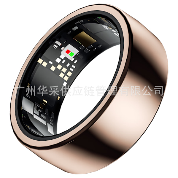 Ny LA380 smart ring hjertefrekvensovervåkingsring søvnovervåking dyp vanntett kamera skritteller trening Gold No. 12/25 inches