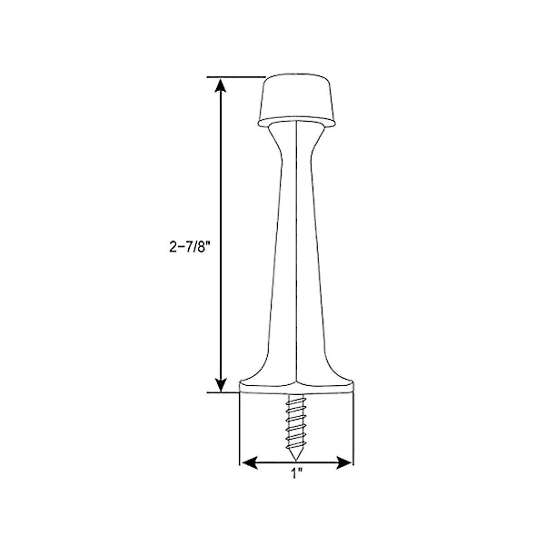 12 stk. Heavy Duty Solid Rigid Dørstop med Gummipuder Zink Trykstøbt Zink Legering Dørstop til Wa