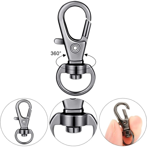 35 delar vridbar Snap Hook Nyckelring Clip Krok Hummer Claw Nyckelring Craft