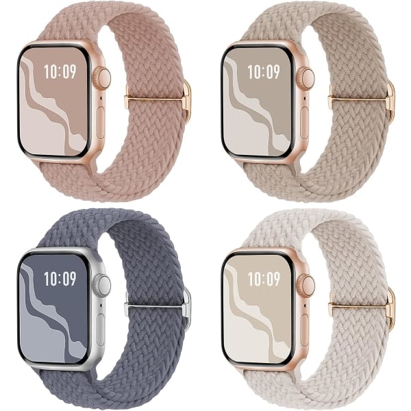 Fl?tad Stretchy Solo Loop kompatibel f?r Apple Watch Band 4st 3 38/40/41mm