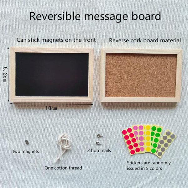 1Set 1:6 Dockhus Mini-anslagstavla Dubbelsidig Tillg?nglig Li Cherry
