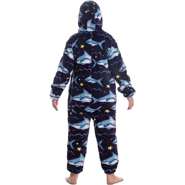 Barn unisex jumpsuit, 2022 kostymdjur onesie nattklänning pyjamas huvad nattkläder cosplay kigurumi nattkläder jul halloween