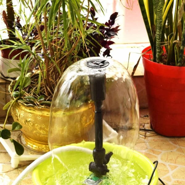 370GPH (1400L/H, 110V/24W) Dränkbar pumpdammfontän Flera vattenfontänspraymunstycken för trädgårdsdamm inomhus och utomhuslandskap