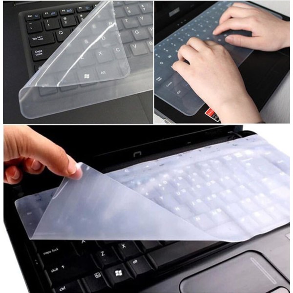 3st Universal Laptop PC Notebook Silikon Clear Tangentbordsskydd Skin Cover - 14-tums