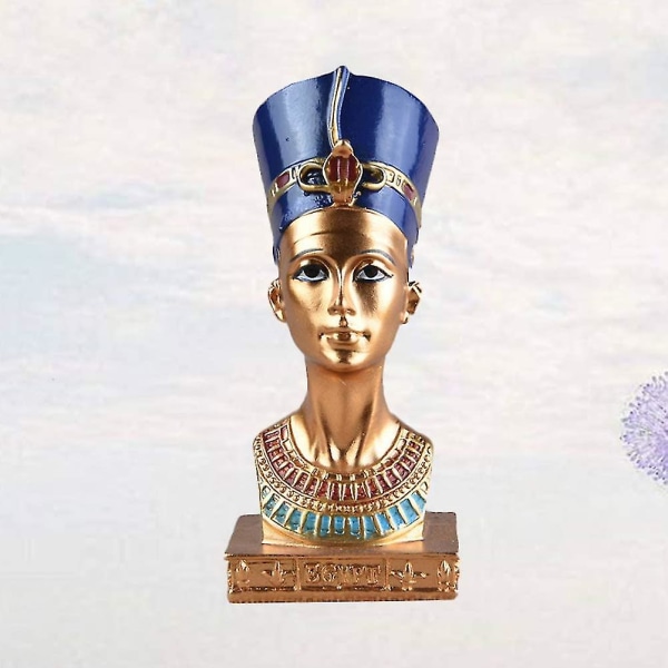 Egyptisk drottning huvud staty harts hantverk statyett hem dekorativ skulptur