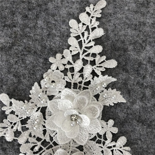 Blonderapplikasjon, Broderte Blomsterbladlapp, 3D Blomstercorsage for DIY Klær 9 par 9 par