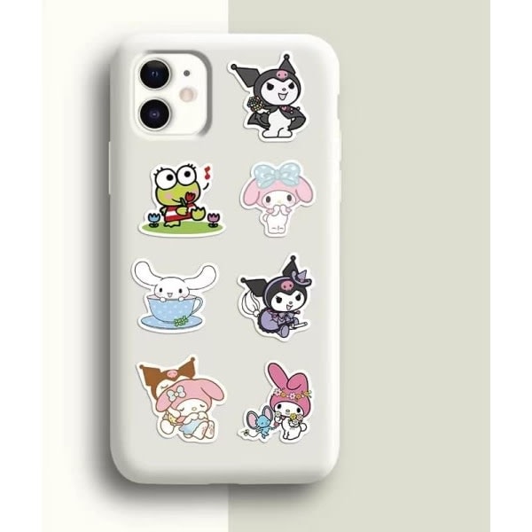 100 søte klistremerker Pakke Hello Kittty Klistremerker Mymelody&Kuromi Klistremerker Cinnamoroll Pompompurin Keroppi