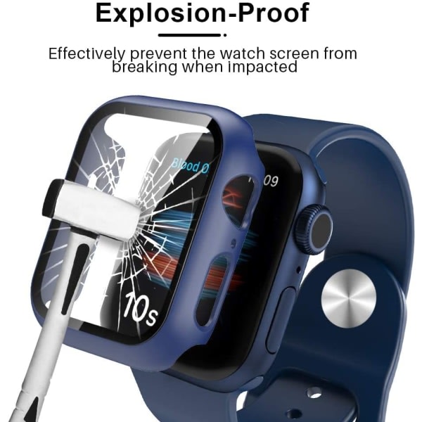 2-pack h?rt case för Apple Watch SE/Series 6/5/4 40 mm med 9H Te