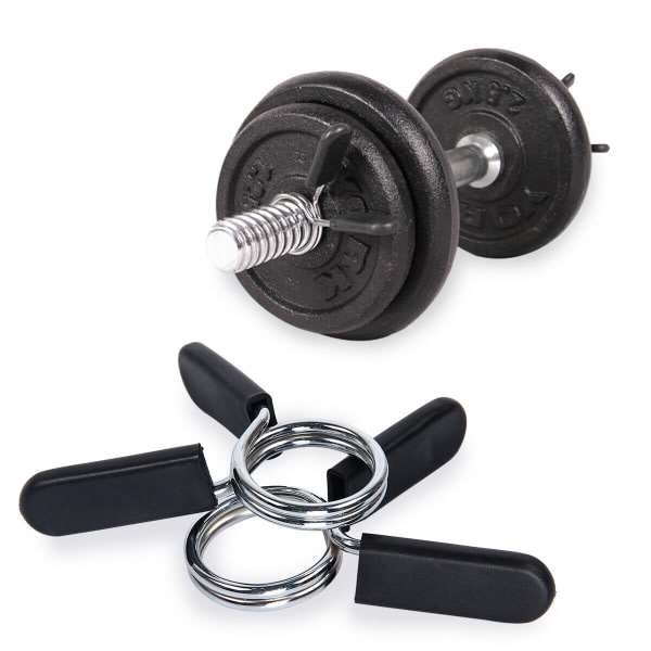 2x Skivst?ng Hantelkl?mmor Fj?derkrage L?s Vikt Gym Fitness 25/28/30 mm 50mm