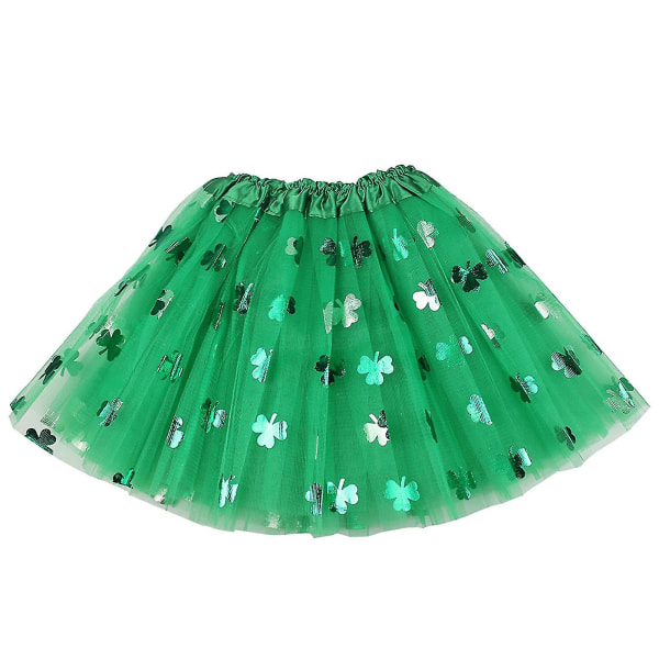 Säsongs- och semesterdekorationer St. Patrick's Day Party Kostym Accessoarer Set Tu-tu kjol, pärlhalsband, gröna ärmar (vuxen)