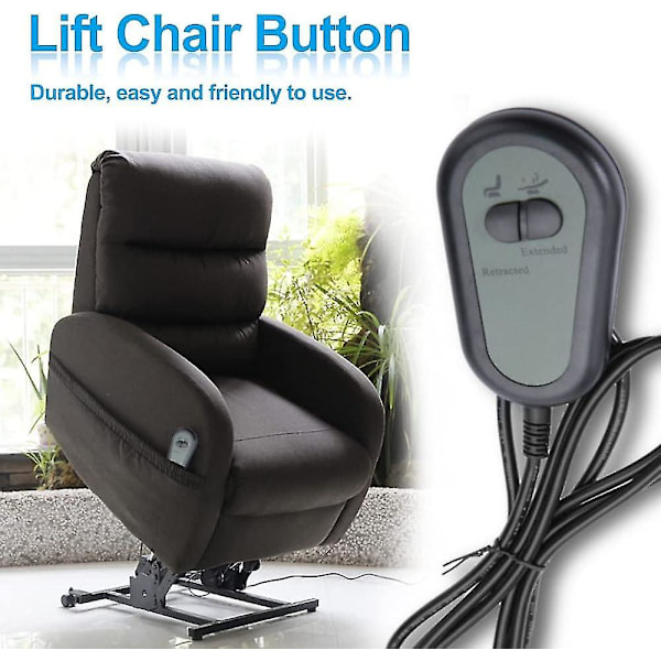 Elektrisk Recliner Fjernkontroll Abs 2 Knapper Manuell Kontroll For Recliner Stol Sofa Elektrisk Løftestol Seng Avslapningsmassasjebord fL