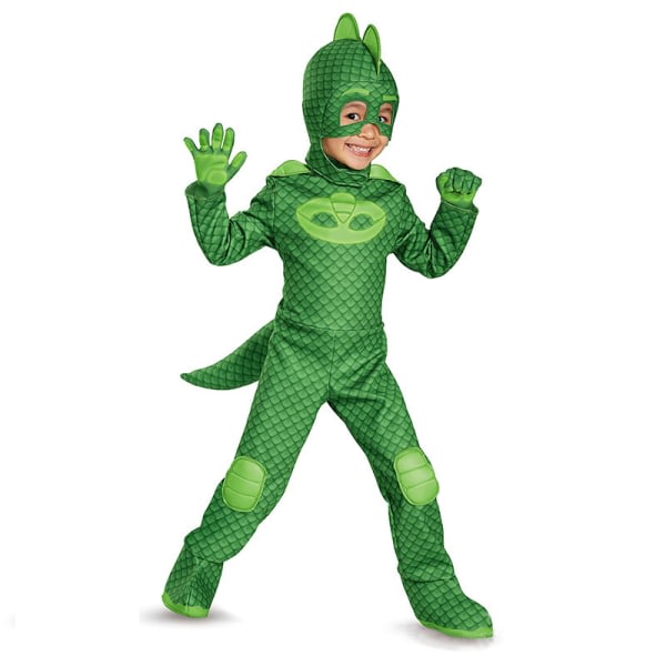 Barn Halloween kostym f?r barn kostym Jumpsuit Grön L Cherry
