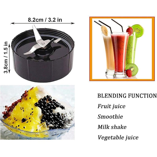 Udskiftningsblad + 16Oz kop sæt til , Udskiftningsdele kompatibel med 250W MB1001 Blender