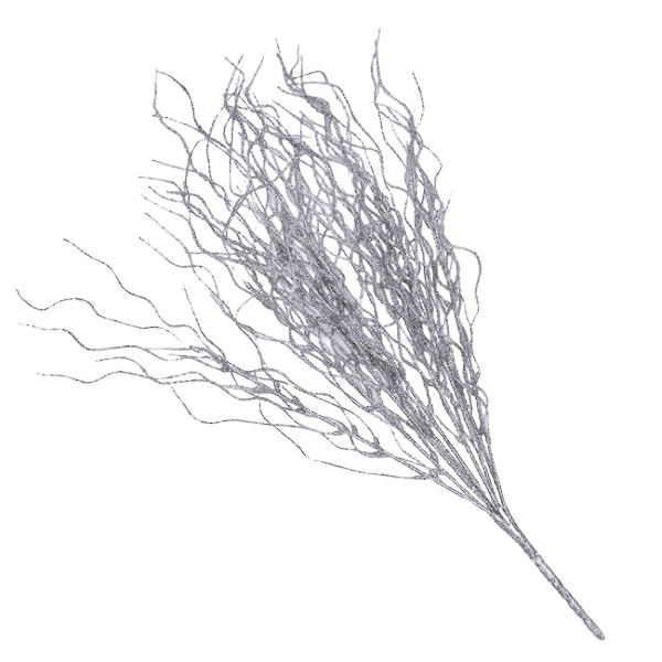 Konstgjord växt Enkel gren Realistiskt utseende glitter Underhållsfri Curly Ting Branch Simuleringsväxt Heminredning_a_hf