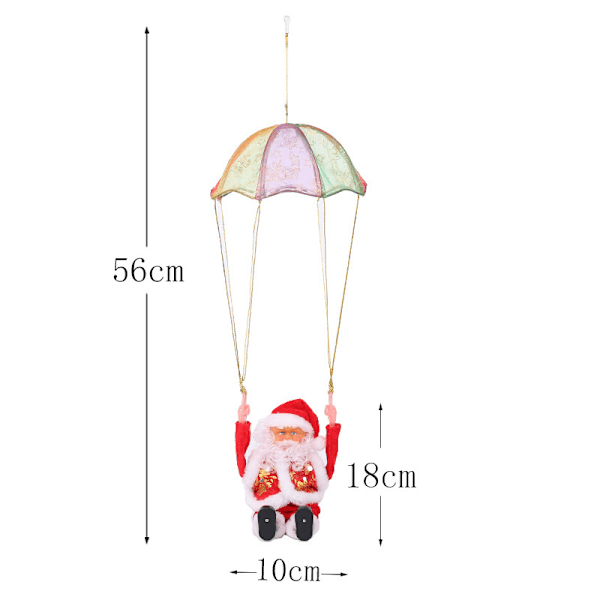 Julklättrande pärlor Tomte Elektrisk Leksak Klättring Skorsten Klättring Trappor Juldekorationer Presenter Skydiving Santa Claus