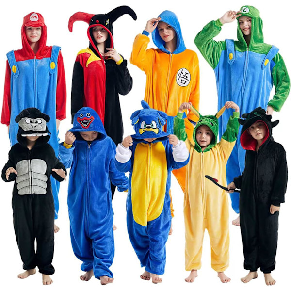 Barn/Unisex Fancy Dress Djurdräkt Onesie Pyjamas Jumpsuit Cosplay Kigurumi Jul Halloween Maskerad Vallmo 140