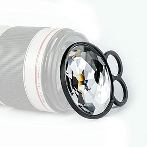 77 mm handhållet kalejdoskop glasprisma kamerafilter