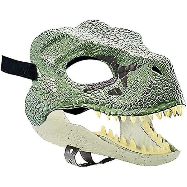 Halloween Party Cosplay Mask Simulerande Jurassic Tyrannosaurus Rex Dinosaur Mask Huvudbonad Latex Material Körsbär
