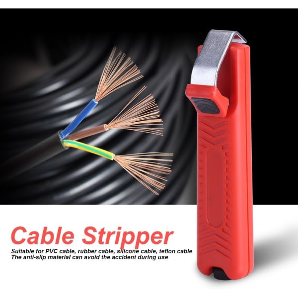 8-28 mm trådavdragare avisolering Mini Cutter Tång Crimp Tool för PVC-gummikabel Röd