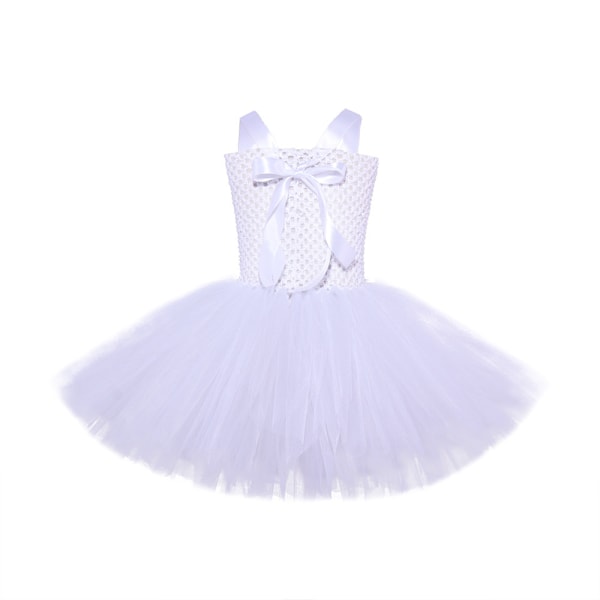 Hvid Snemand Tutu Kjole Prinsesse Kjoler Piger Julekostume 140CM