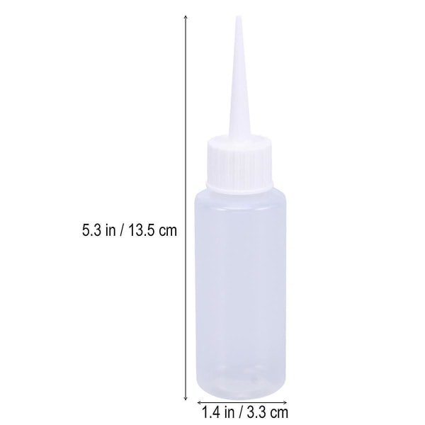 4 st 50 ml plastflaskor, idealisk dispenser för flytande limkonstruktion (vit)