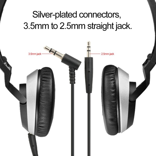 3,5 mm till 2,5 mm ljudkabel för Bose Oe2-headset med mikrofonvolymkontroll Linjekontroll H?rlurar sladdlinje