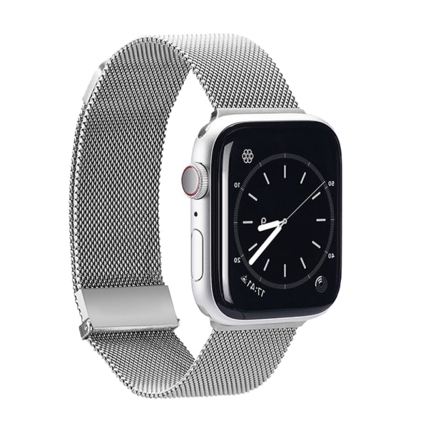 Metallband i rostfritt st?l som ?r kompatibelt med Apple Watch rem 42-45mm silver