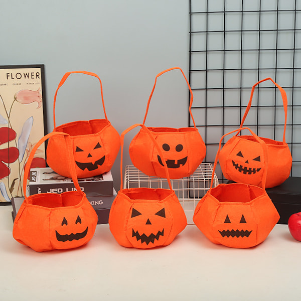 Halloween-godispåse, godispåse, bärbar tredimensionell pumpapåse, barnpresent, Halloween-rekvisita, Halloween-påse 3MM Pumpkin Bag One Size