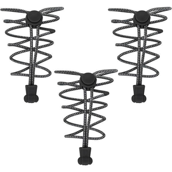 3 par elastiska skosn?ren, 100 cm Elastiska l?ssn?ren Svarta l?nga skosn?ren Gift_l