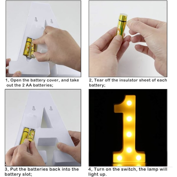 LED-numerovalot kodin ja juhlien koristeluun, paristoilla (1) 1