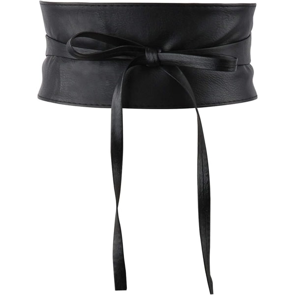 Bälten för kvinnor Modestil Faux Leather Wrap bälte brett