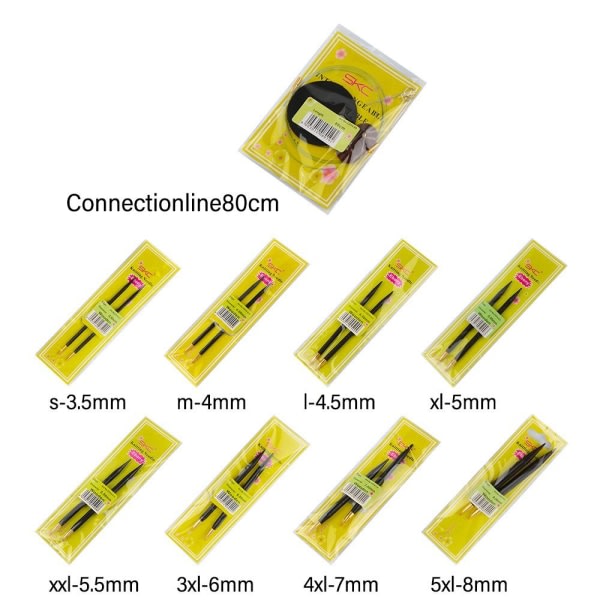 Stickor Kabel Cirkulära stickor CONNECTIONLINE80CM