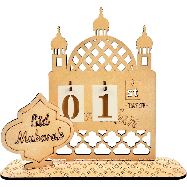 Ramadan Countdown Calendar, Wooden Eid Mubarak Advent Calendar, 30 Days Countdown, 2024 Ramadan Decor for Living Room