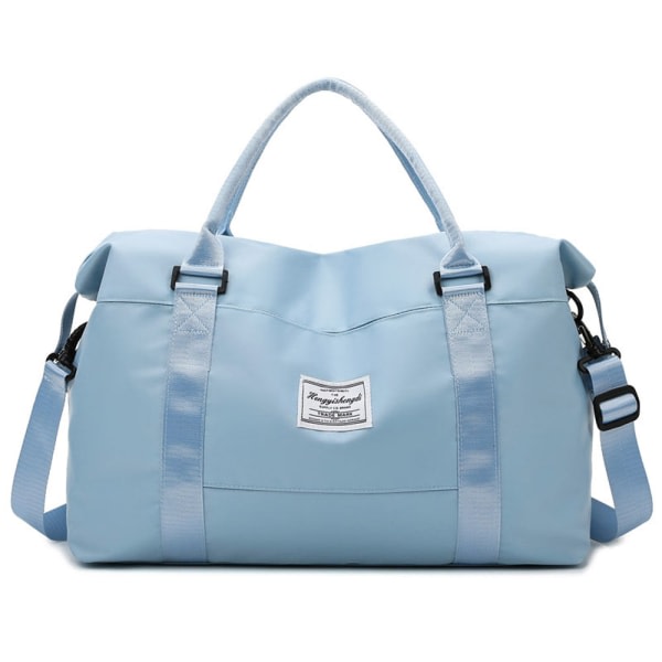 Travel Duffel Bag, Sports Tote Gym Bag, Shoulder Weekender ljusblå