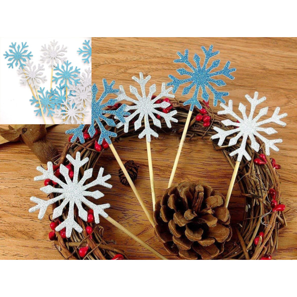 20 r?kningar br?llopst?rta dekorera Frozen cupcake toppers tandpetare